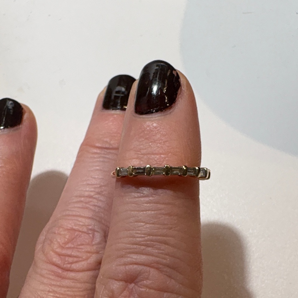 Mejuri Baguette Diamond Half Eternity Band